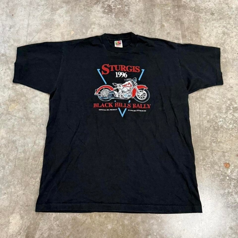 Vintage 1996 Strugis Bike Rally Single Stitch Tee‎ Size XXL